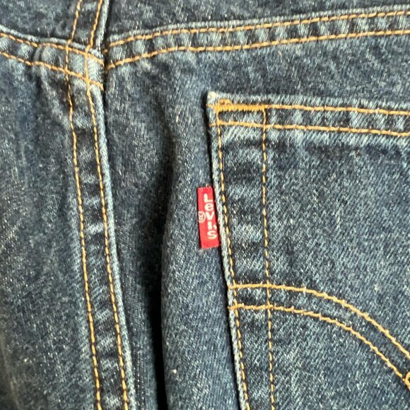 Vintage 00s Y2K Levi’s 514 Super Low Flare Leg Jeans Dark Wash Size 6 - Picture 4 of 8